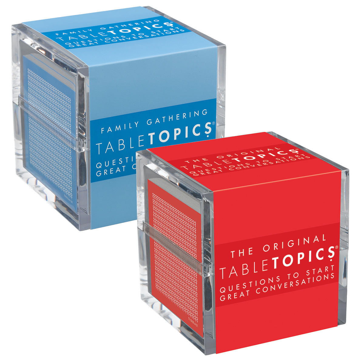 TableTopics Original and Family Gathering conversation starter sets