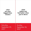 Weekend Page of TableTopics® Question-a-Day Page-A-Day® Calendar 2027 with two questions