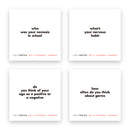 Four TableTopics Do It Yourself Therapy conversation starter cards