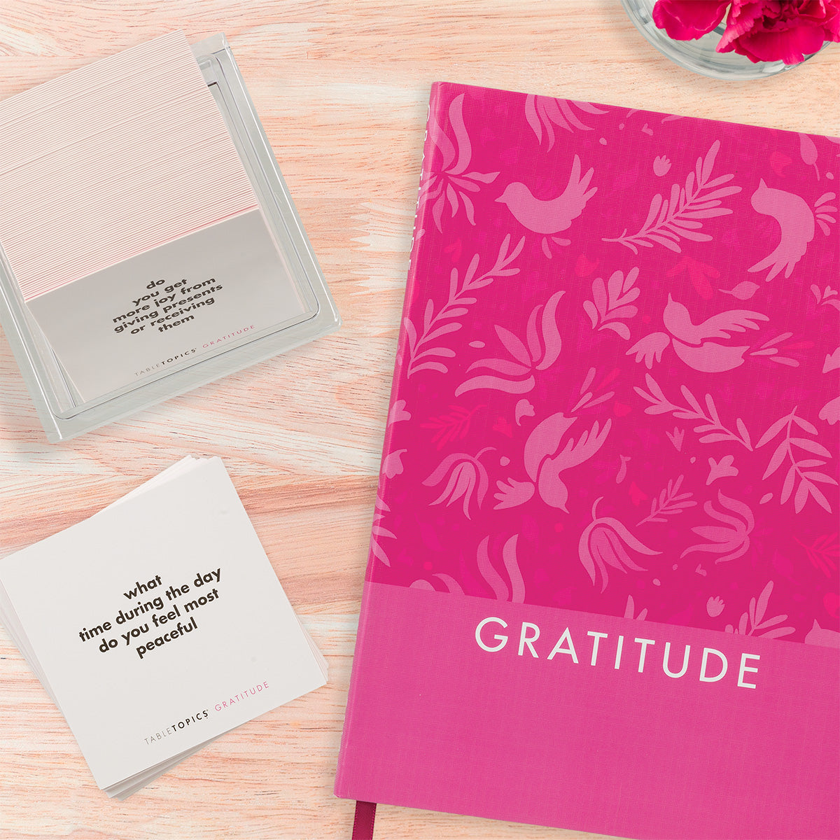 TableTopics Gratitude Journal and conversation card set bundle