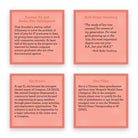 Four TableTopics Inspiring Women for Girls conversation starter card backs with quotes
