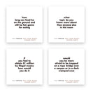 Four TableTopics Not Your Mom's Dinner Party conversation starter questions