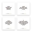 Four TableTopics Travel sample conversation starter cards