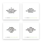 Four TableTopics What Do You Think conversation cards for kids