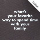 Phone Away Bag closeup - What's your favorite way to spend time with your family.