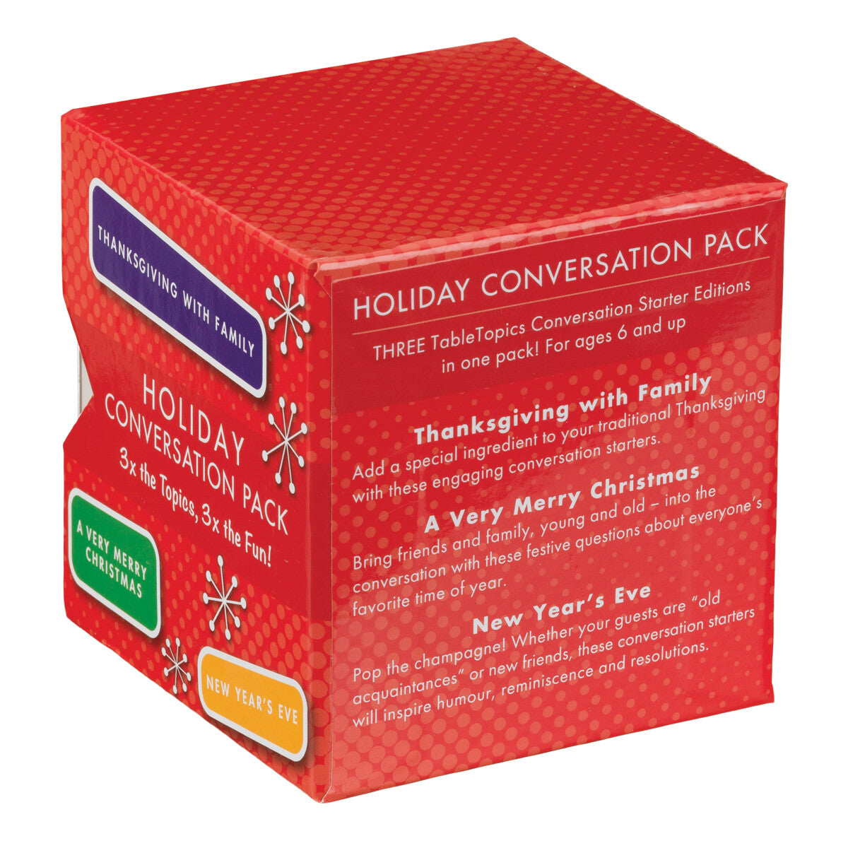 TableTopics Holiday Conversation Pack - Three Conversation Starter Editions in one pack: Thanksgiving, Xmas, & NYE