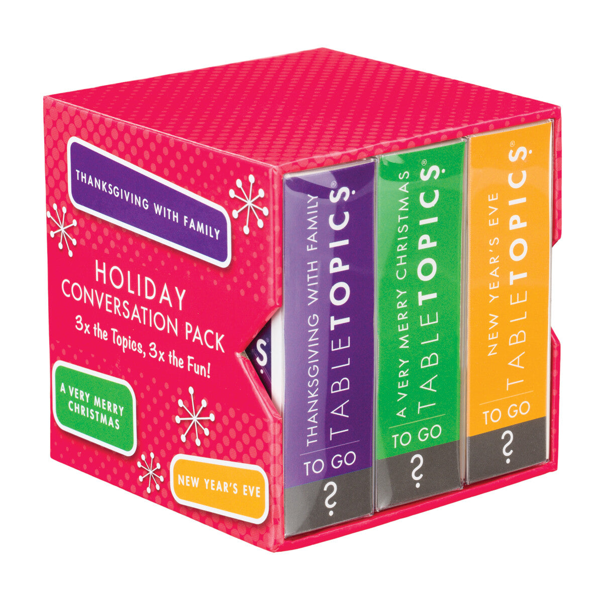 TableTopics Holiday Conversation Pack - Thanksgiving with Family, A Very Merry Christmas, & New Year's Eve