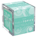 A box containing cards with questions designed to start conversations among teenagers – TableTopics Teen.
