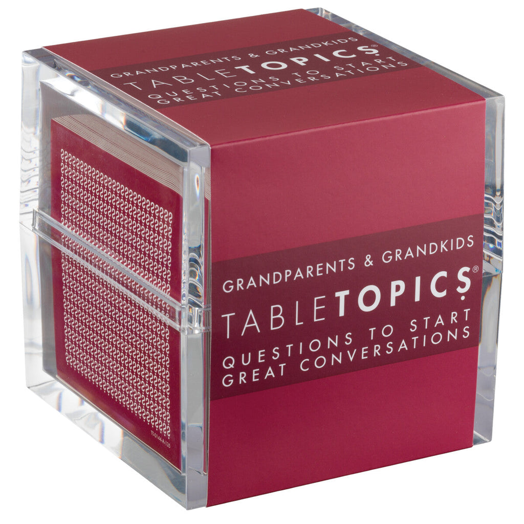 TableTopics Grandparents & Grandkids includes 135 question cards to start great conversations across generations.