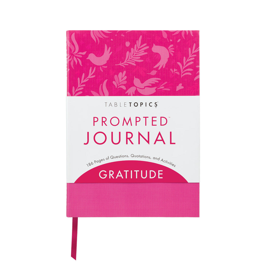 TableTopics Gratitude Prompted Journal cover – Questions, Quotes, and Activities