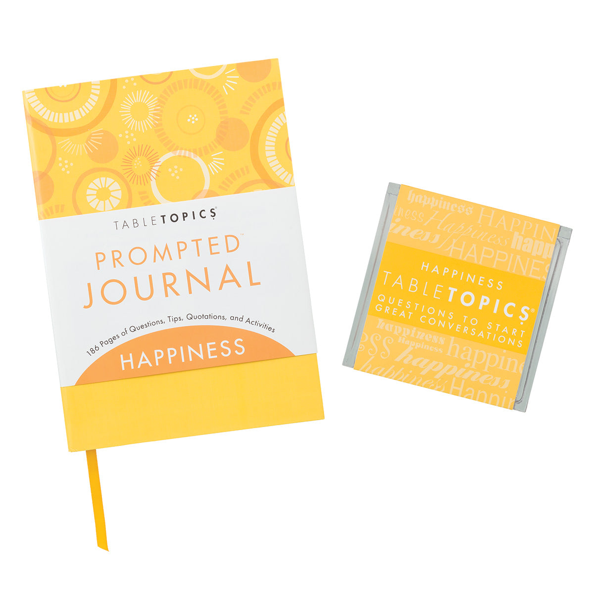 TableTopics Happiness Journal and conversation card bundle