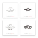 Four TableTopics Original conversation cards for adults