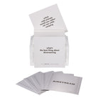 TableTopics Airstream Live Riveted Conversation Cards Open Case with question cards showing