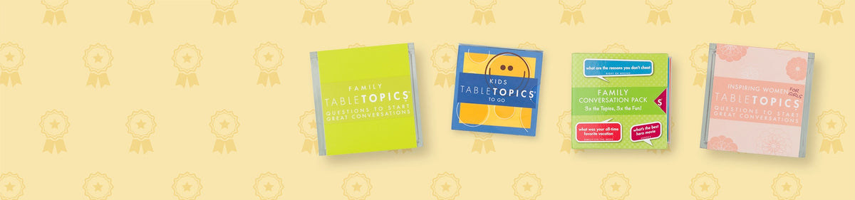 TableTopics Conversation Card Award Winners - Family, Kids To Go, Family Conversation Pack, Inspiring Women for Girls