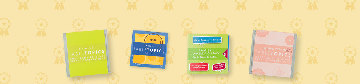 TableTopics Conversation Card Award Winners - Family, Kids To Go, Family Conversation Pack, Inspiring Women for Girls