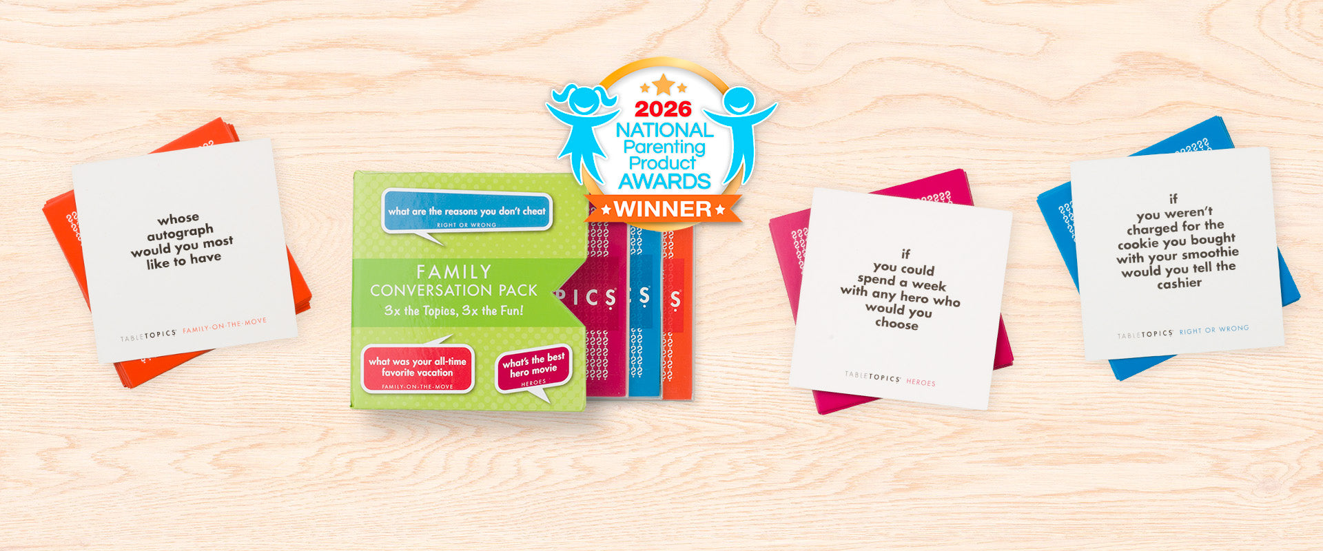 TableTopics Family Conversation Pack – 2026 National Parenting Products Award Winner