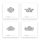 Four TableTopics Girls Night Out conversation starter cards