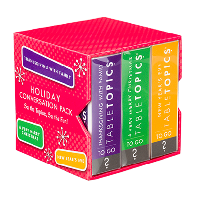 TableTopics Holiday Conversation Pack - 120 festive questions that will add sparkle to your holiday table