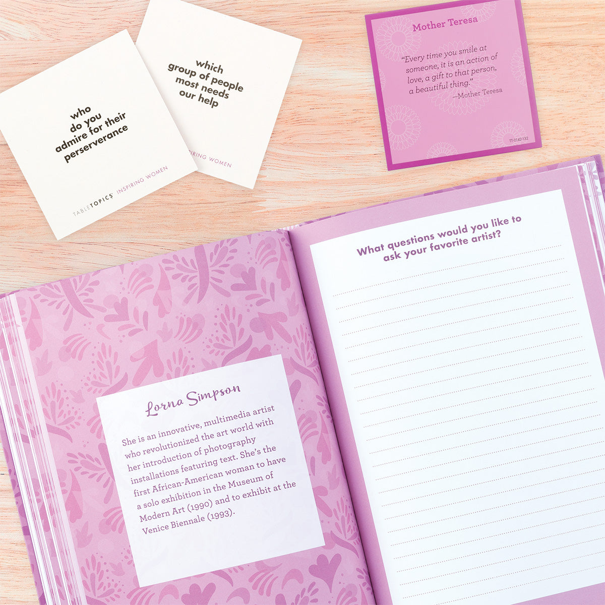 TableTopics Inspiration Journal and Inspiring Women conversation card bundle