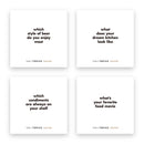 Four TableTopics Savor conversation starter questions