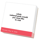 Page of TableTopics® Question-a-Day Page-A-Day® Calendar 2026 - Question: Which national park would you most like to visit?