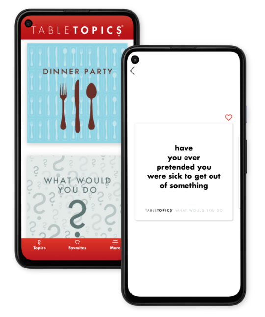 TableTopics: The App - What Would You Do Topic