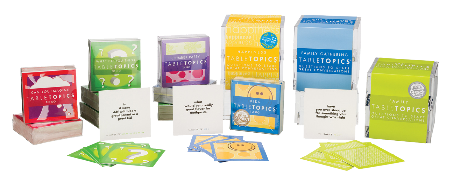 7 Family-themed TableTopics Sets